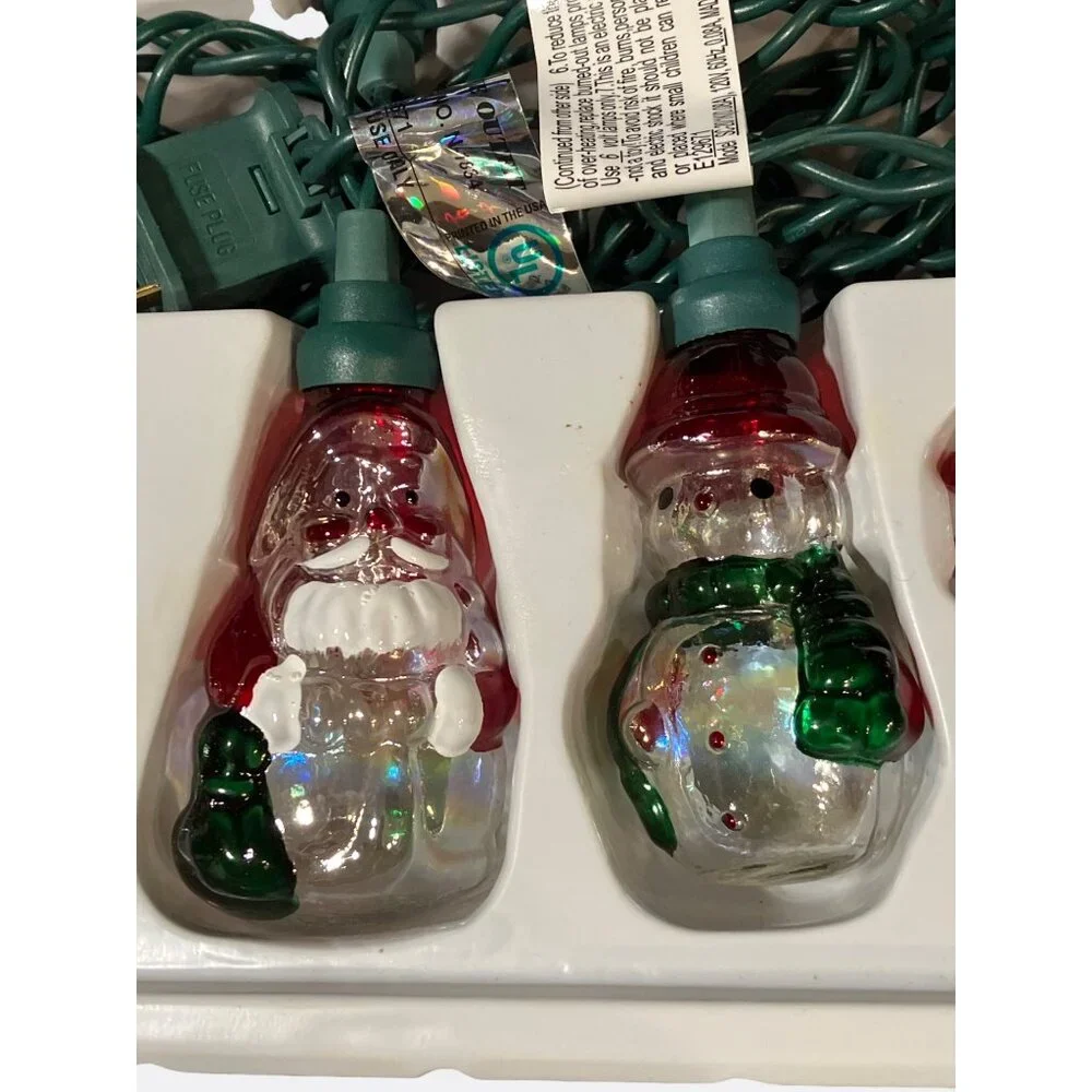 Christmas Indoor String Lights With Santa and Candy Cane Figures J.Hofert Co